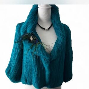 Elegant Fur Jacket by Two sisters you will be noticed. Vintage Y2K Vibes